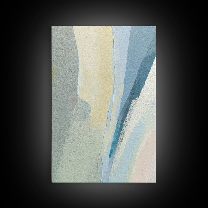 Minimal Smile Curve Abstract Framed Canvas Print, Dental Office Art, Neutral Decor, Office Decor, Abstract Art, Calm, DOA-2x3-13