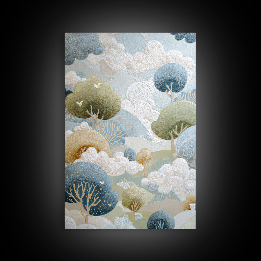 Playful Tooth Shaped Character Canvas Print, Dental Office Art, Dental Office, Office Decor, Abstract Art, Calm, Room Decor, DOA-2x3-14