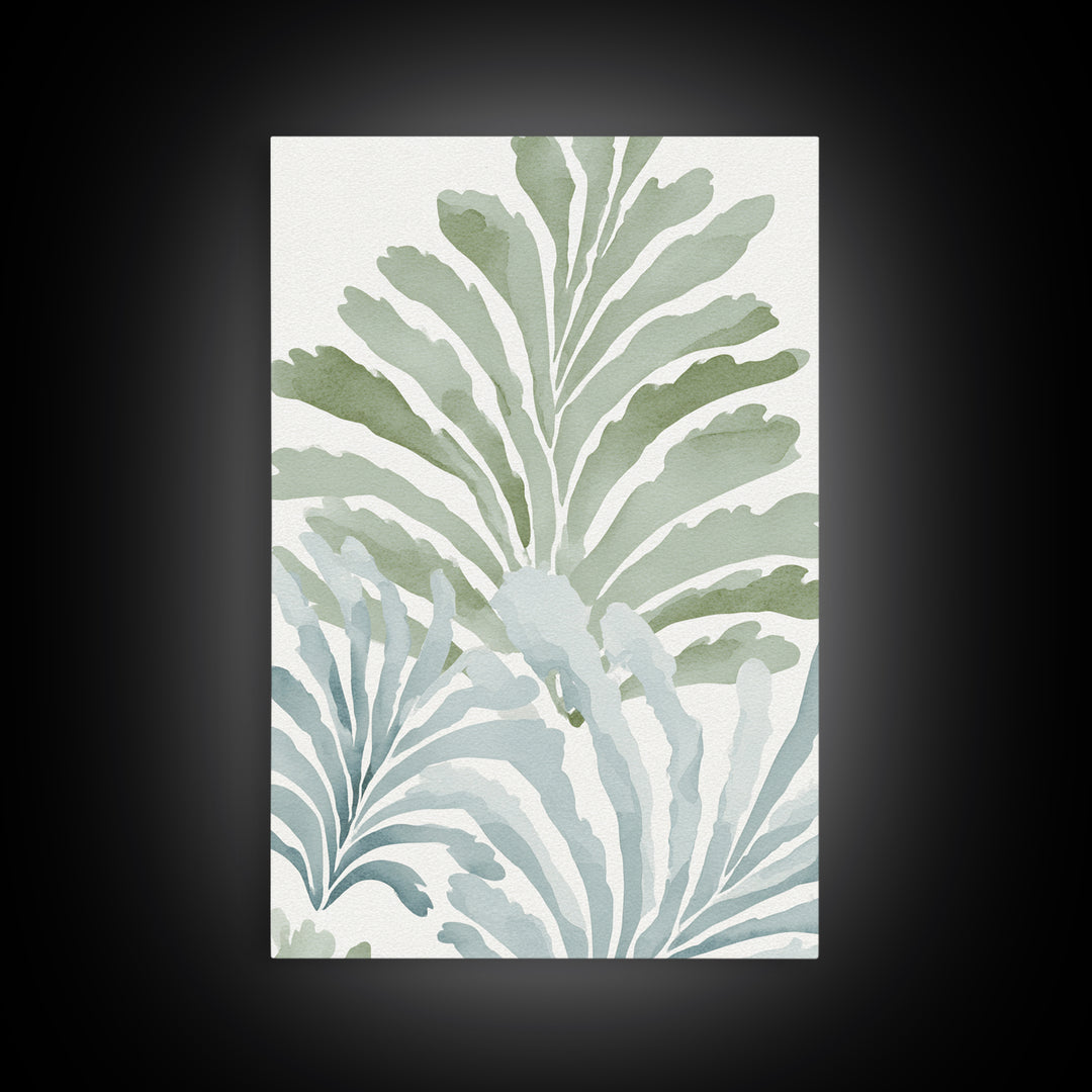 Botanical Fern Study Canvas Print, Dental Office Art, Dental Office Decor, Office Decor, Fine Art, Calm, Science Art, DOA-2x3-27