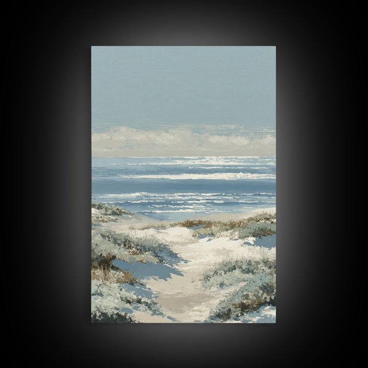 Quiet Coastal Dunes Framed Canvas Print, Dental Office Art, Dentist Art, Office Decor, Fine Art, Calm, Luxury Decor, Art Print, DOA-2x3-30