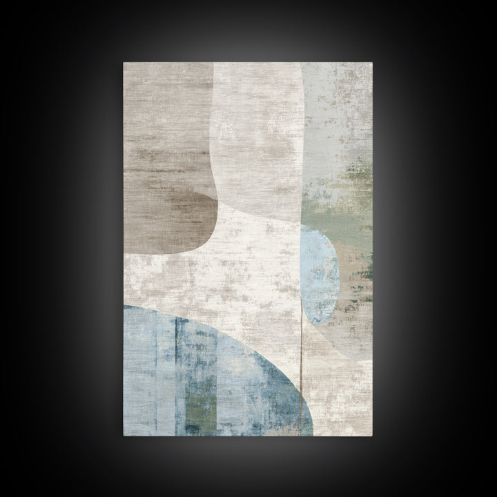 Minimal Smile Curve Abstract Framed Canvas Print, Dental Office Art, Neutral Decor, Office Decor, Abstract Art, Calm, DOA-2x3-37