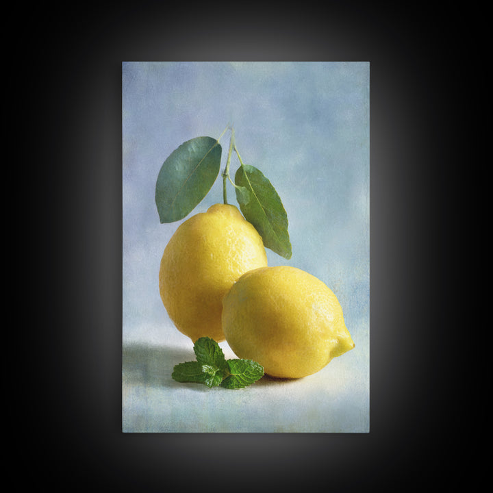 Fresh Citrus and Mint Still Life Canvas Print, Dental Office Art, Printable Digital, Office Decor, Calm, Neutral Decor, DOA-2x3-39