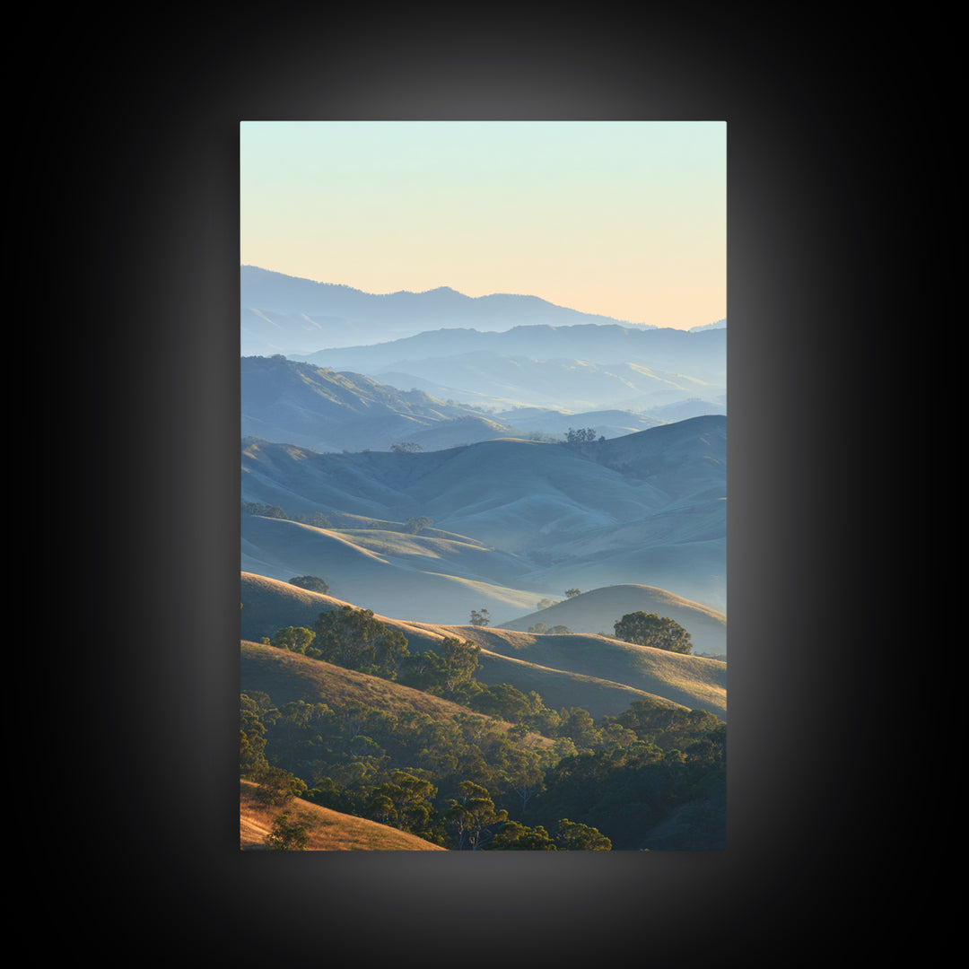 Soft Gradient Sunrise Framed Canvas Print, Dental Office Art, Dental Assistant, Office Decor, Fine Art, Calm, Gallery Decor, DOA-2x3-4
