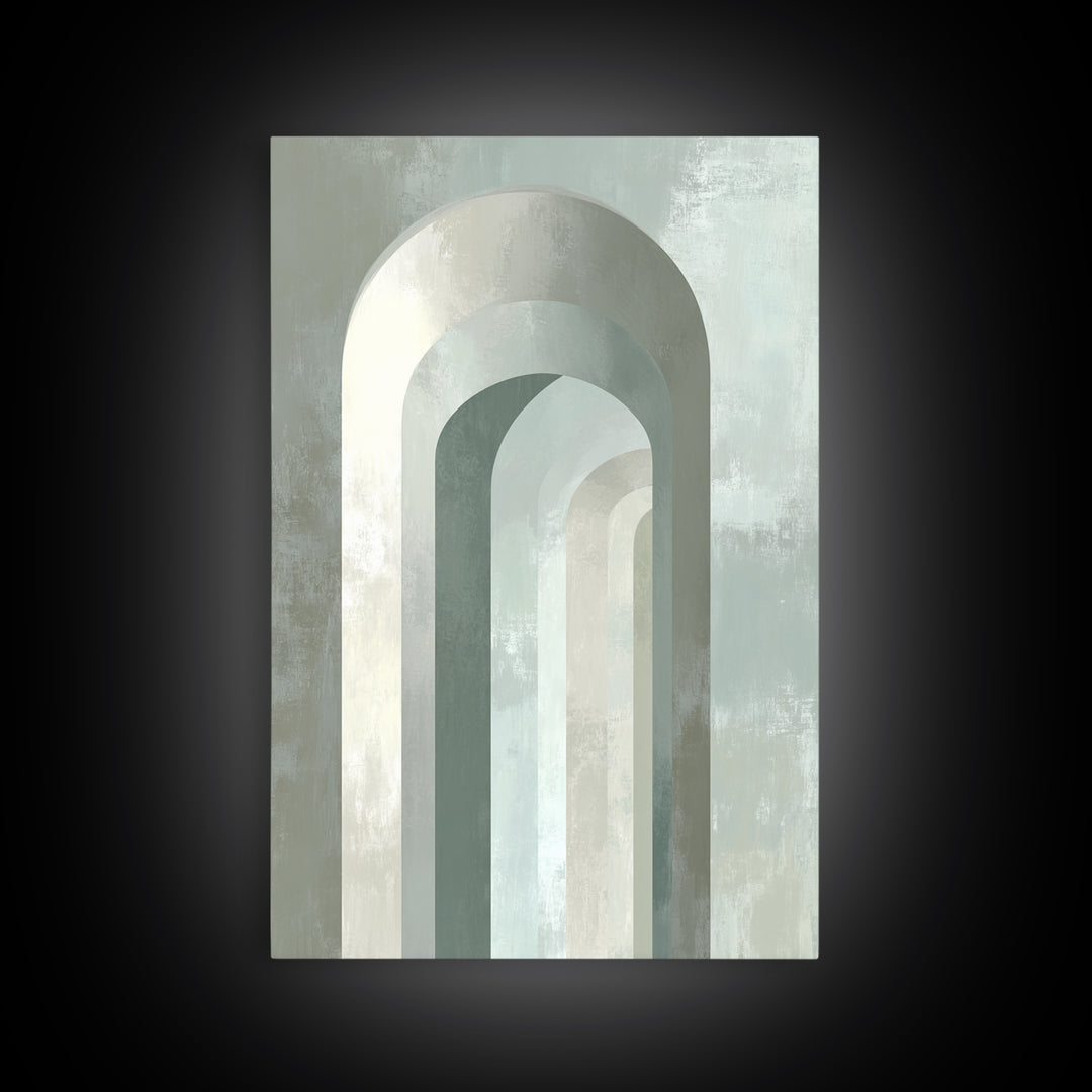 Light Scandinavian Abstract Arches Canvas Print, Dental Office Art, Statement Artwork, Office Decor, Abstract Art, Calm, DOA-2x3-49