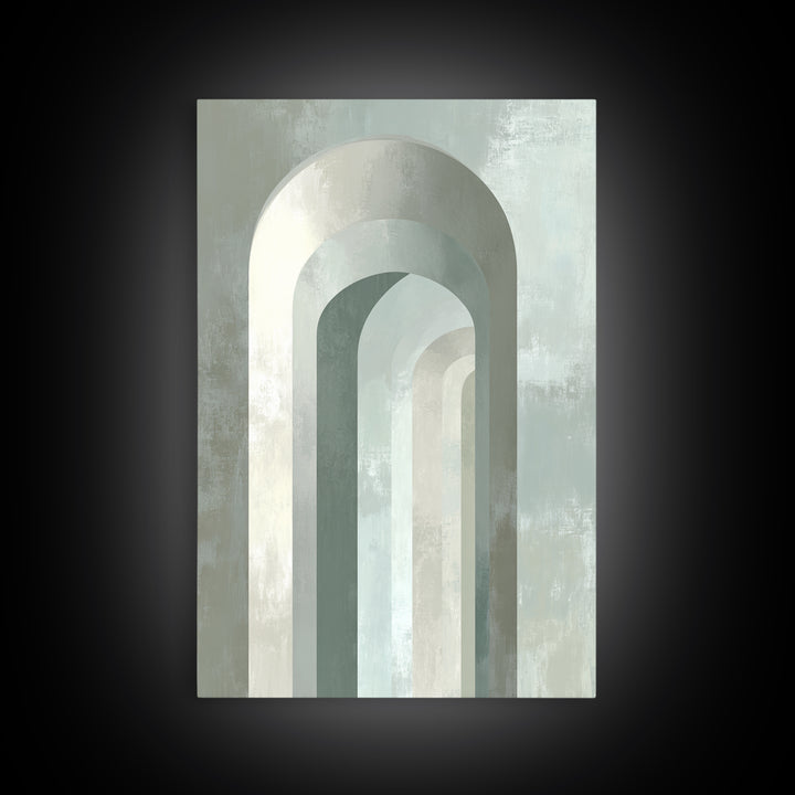Light Scandinavian Abstract Arches Canvas Print, Dental Office Art, Statement Artwork, Office Decor, Abstract Art, Calm, DOA-2x3-49