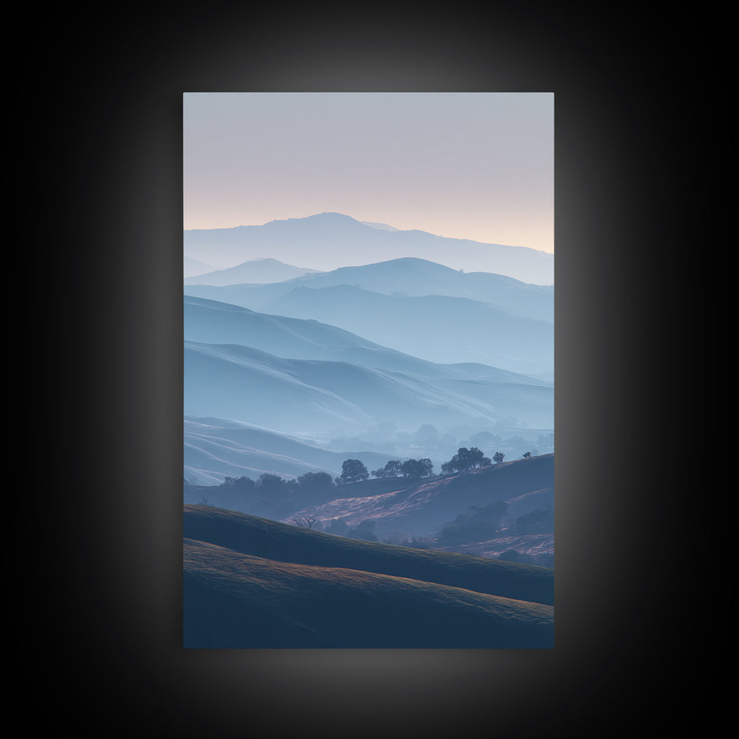 Soft Gradient Sunrise Framed Canvas Print, Dental Office Art, Dental Assistant, Office Decor, Fine Art, Calm, Gallery Decor, DOA-2x3-52
