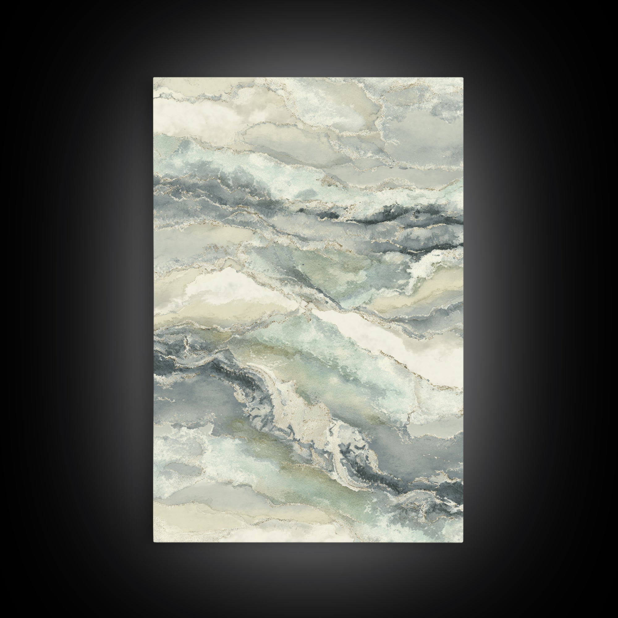 Clean Marble Texture Framed Canvas Print, Dental Office Art, Digital Artwork, Office Decor, Abstract Art, Calm, Dentist Art, DOA-2x3-56