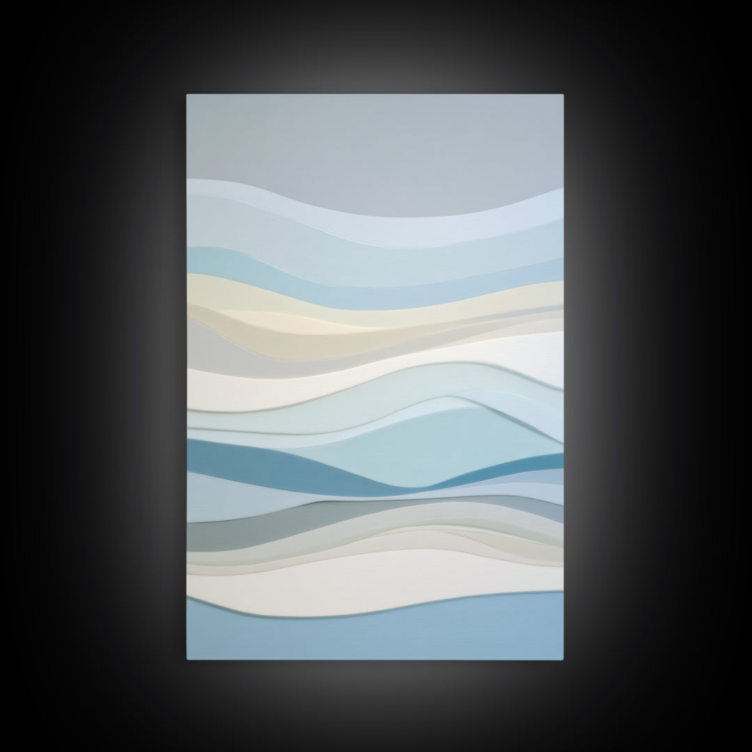 Calming Abstract Ocean Waves Canvas Print, Dental Office Art, Minimalist Decor, Office Decor, Calm, Motivational Poster, DOA-2x3-57