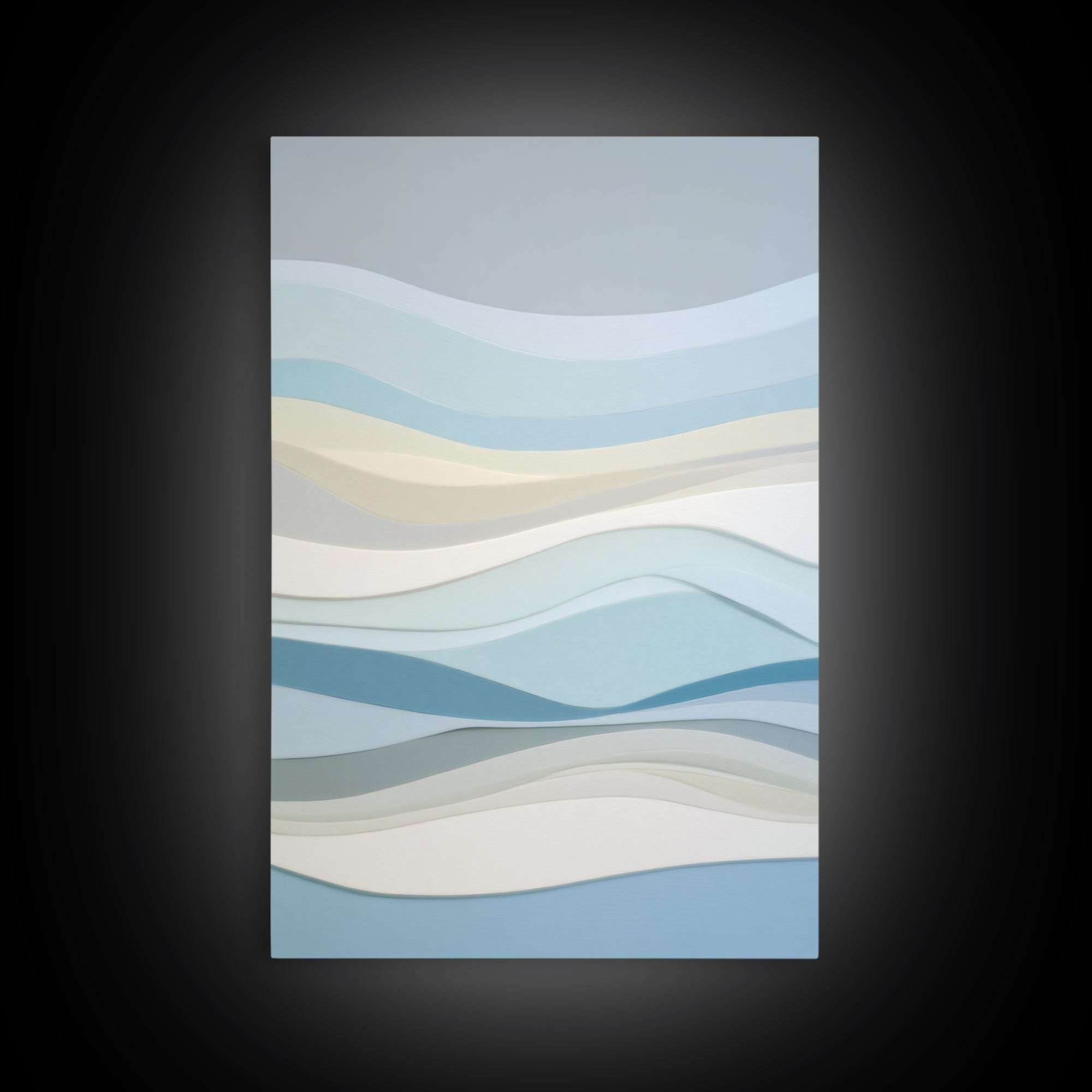 Calming Abstract Ocean Waves Canvas Print, Dental Office Art, Minimalist Decor, Office Decor, Calm, Motivational Poster, DOA-2x3-57