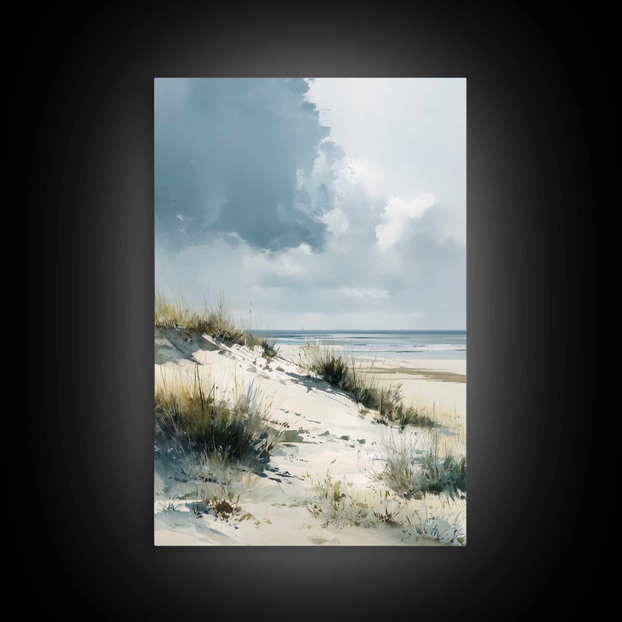 Quiet Coastal Dunes Framed Canvas Print, Dental Office Art, Dentist Art, Office Decor, Fine Art, Calm, Luxury Decor, Art Print, DOA-2x3-6