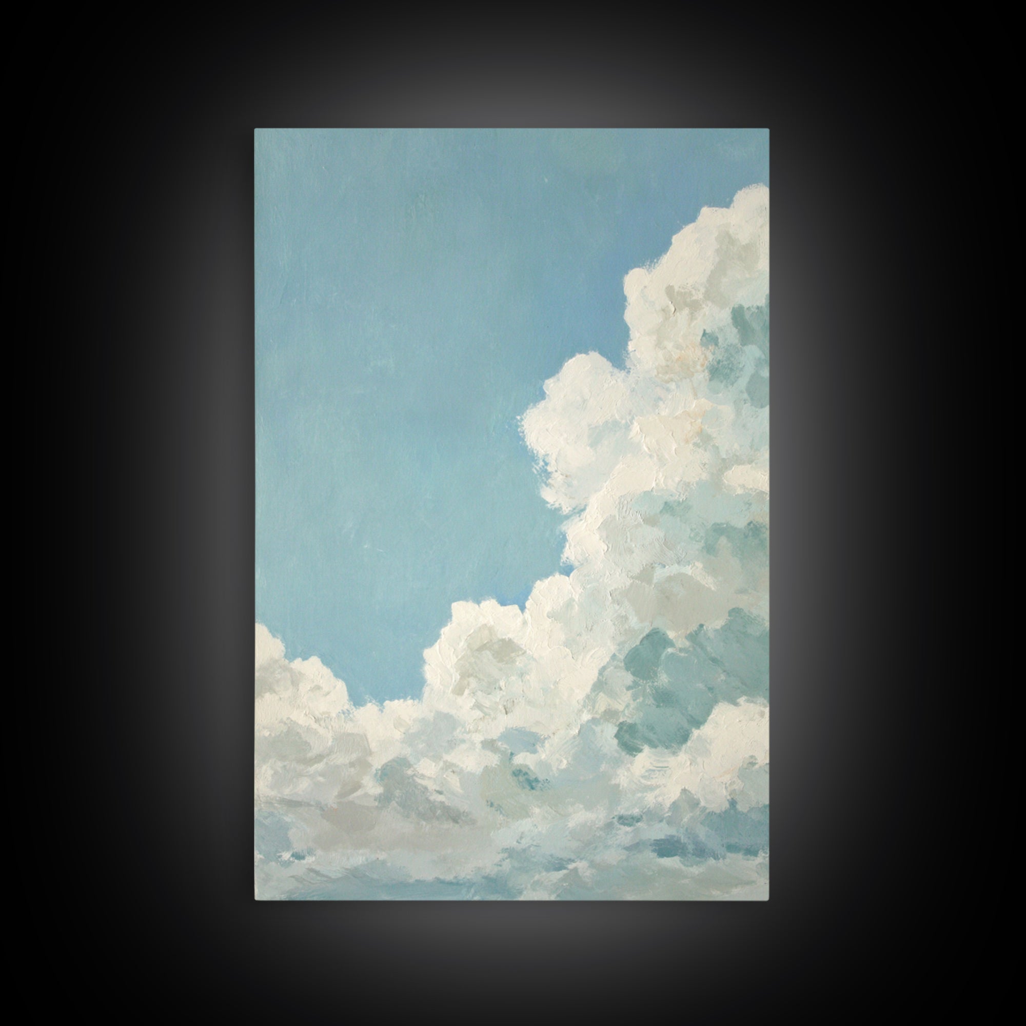 Peaceful Clouds over Open Meadow Canvas Print, Dental Office Art, Art Print, Office Decor, Oil Painting, Calm, Unique Wall Art, DOA-2x3-65