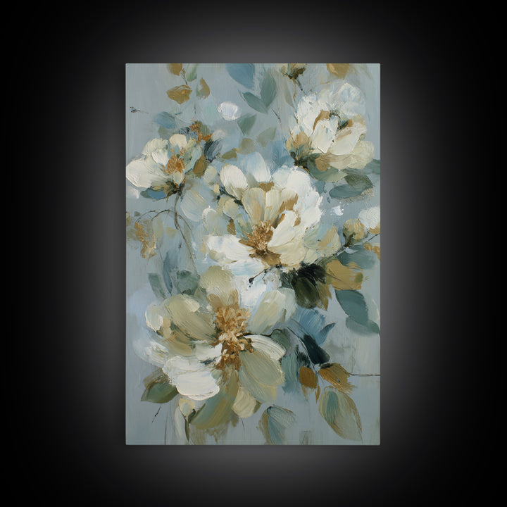 Sterile Modern Floral Painting Canvas Print, Dental Office Art, Office Decor, Fine Art, Calm, Art Print, Room Decor, DOA-2x3-67