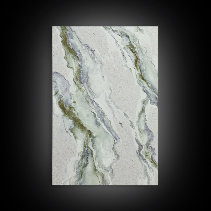 Clean Marble Texture Framed Canvas Print, Dental Office Art, Office Decor, Oil Painting, Calm, Dental Hygiene, DOA-2x3-8