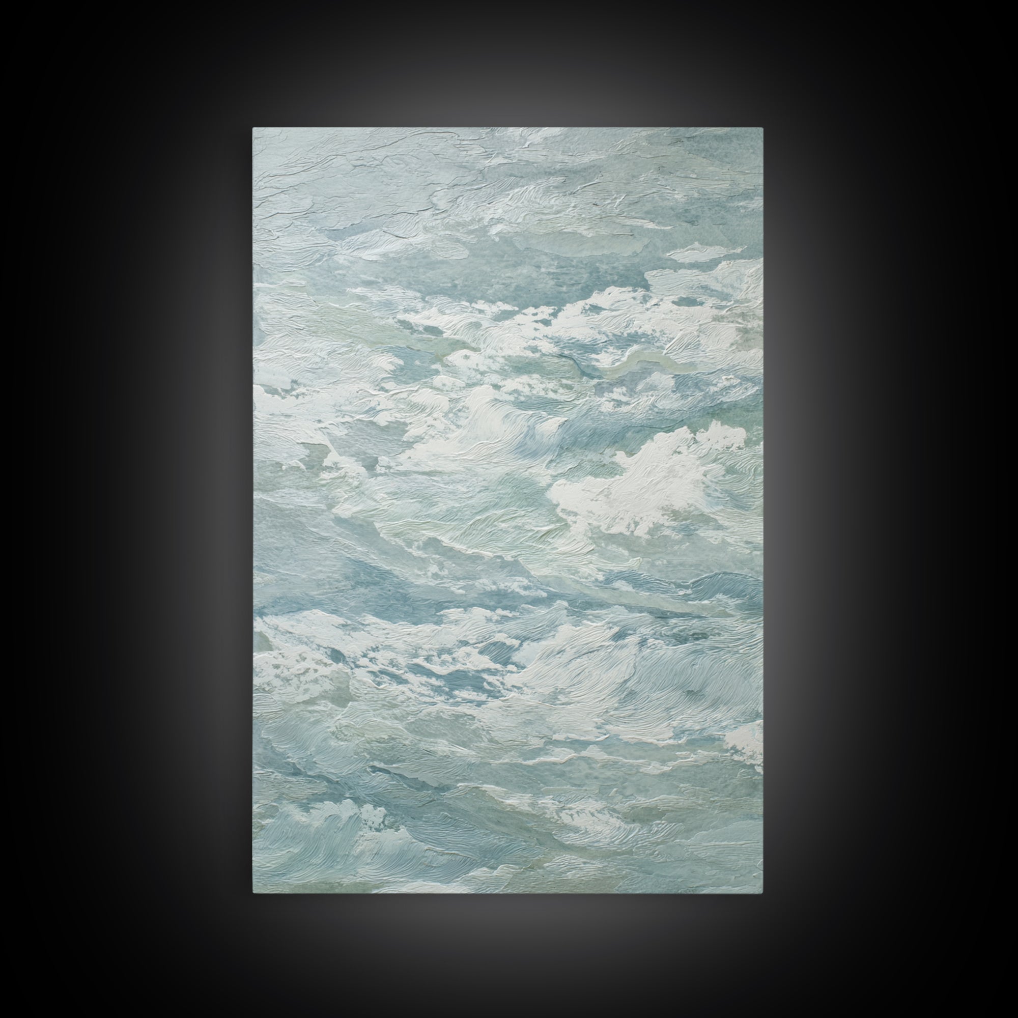 Calming Abstract Ocean Waves Canvas Print, Dental Office Art, Minimalist Decor, Office Decor, Calm, Motivational Poster, DOA-2x3-81