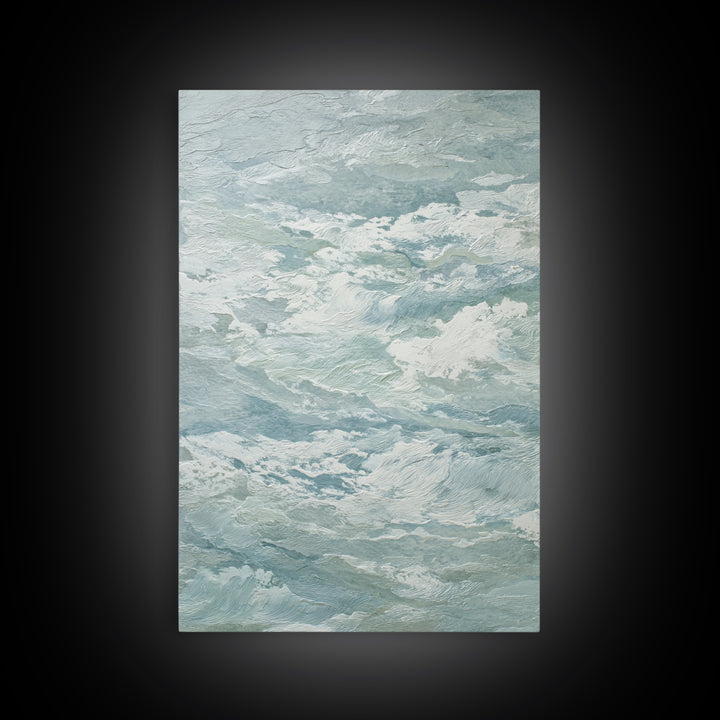 Calming Abstract Ocean Waves Canvas Print, Dental Office Art, Minimalist Decor, Office Decor, Calm, Motivational Poster, DOA-2x3-81