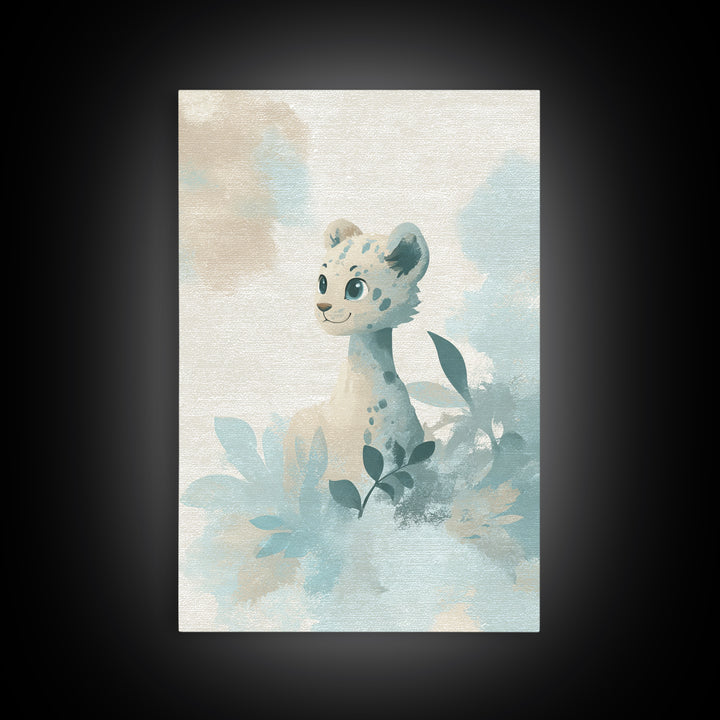 Cheerful Animal Dentist Themed Character Without Text Canvas Print, Dental Office Art, Luxury Decor, Office Decor, Calm, DOA-2x3-82