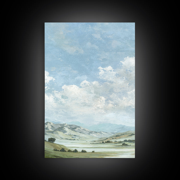 Gentle Mountain Landscape Framed Canvas Print, Dental Office Art, Office Decor, Calm, Medical Art, Medical Office Decor, DOA-2x3-84