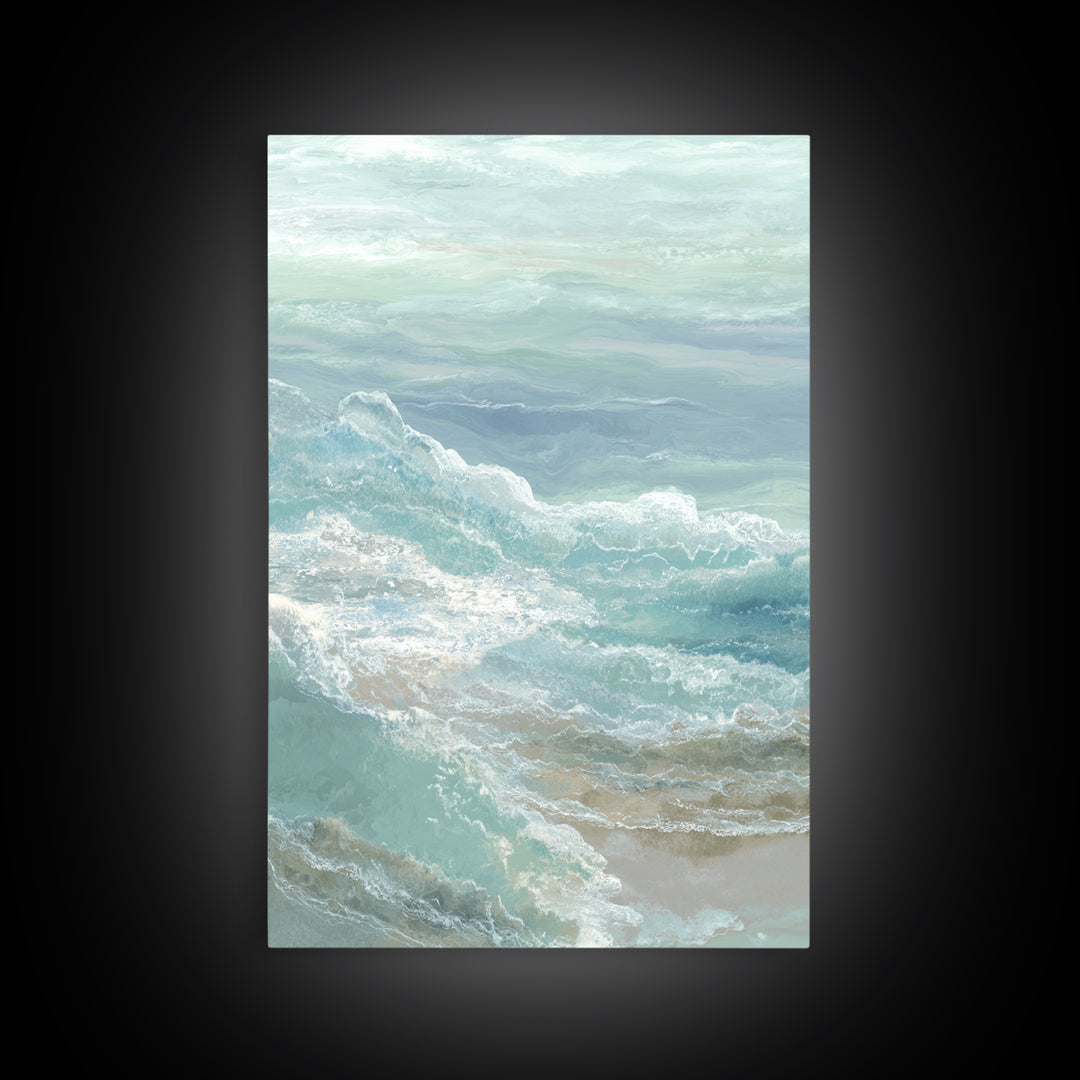 Calming Abstract Ocean Waves Canvas Print, Dental Office Art, Wall Decor, Office Decor, Fine Art, Calm, Contemporary Art, DOA-2x3-9