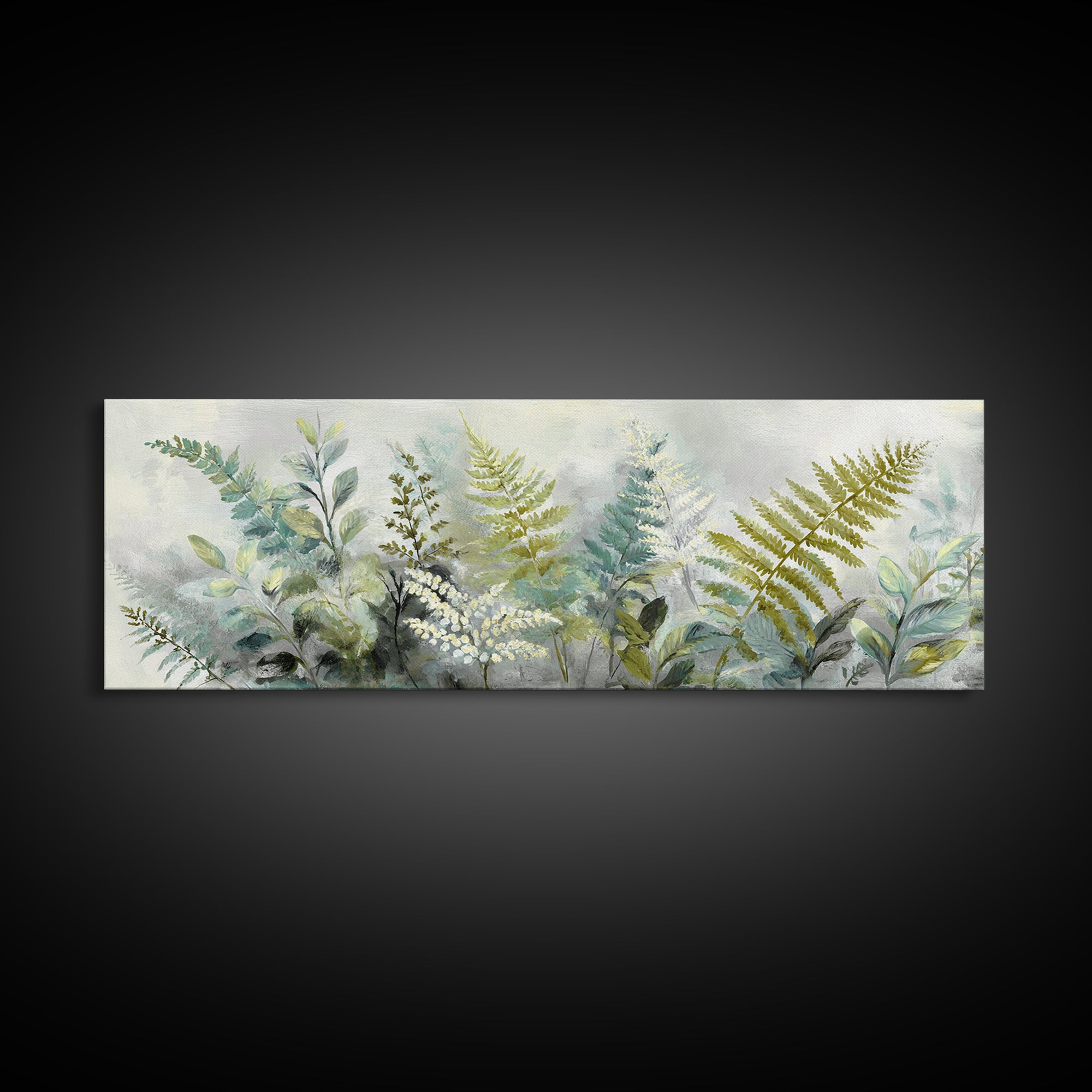 Botanical Fern Study Canvas Print, Dental Office Art, Printable Digital, Office Decor, Fine Art, Calm, Neutral Decor, DOA-3x1-11