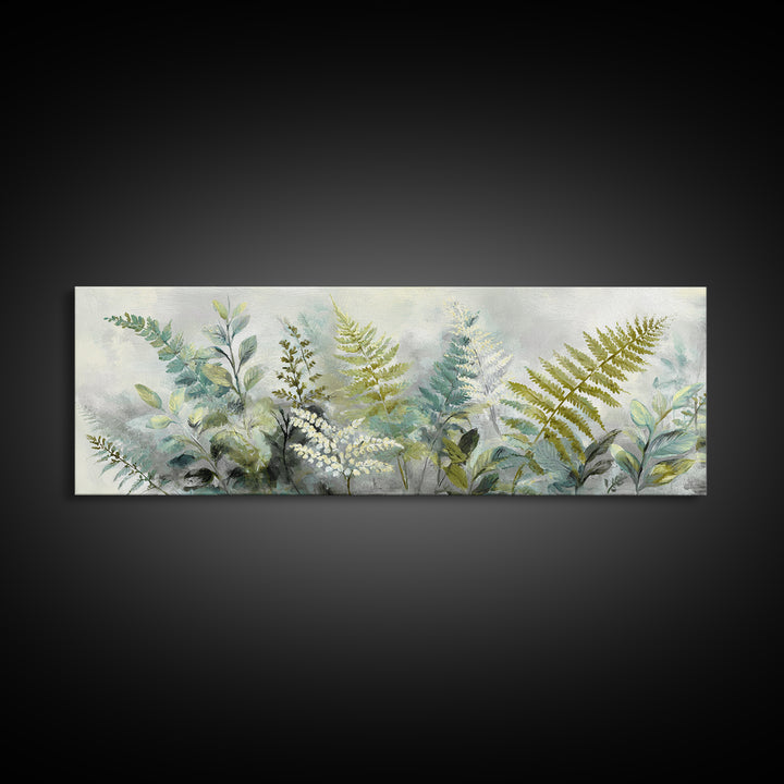 Botanical Fern Study Canvas Print, Dental Office Art, Printable Digital, Office Decor, Fine Art, Calm, Neutral Decor, DOA-3x1-11