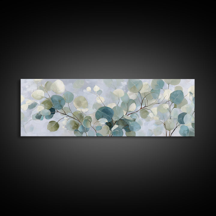 Soft Botanical Eucalyptus Print for Clean Atmosphere Canvas Print, Dental Office Art, Art Print, Office Decor, Fine Art, Calm, DOA-3x1-43