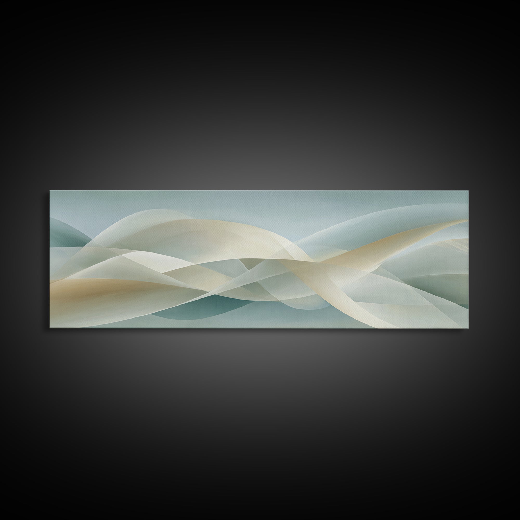 Minimal Smile Curve Abstract Canvas Print, Dental Office Art, Office Decor, Abstract Art, Calm, Medical Office Decor, DOA-3x1-45