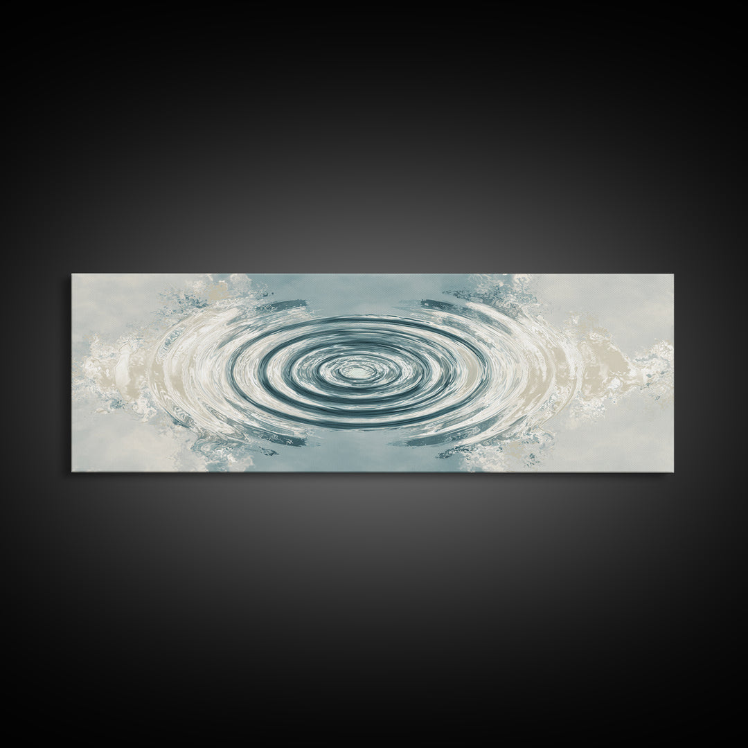 Abstract Water Ripple Pattern Framed Canvas Print, Dental Office Art, Unique Wall Art, Office Decor, Calm, Dental Assistant, DOA-3x1-53