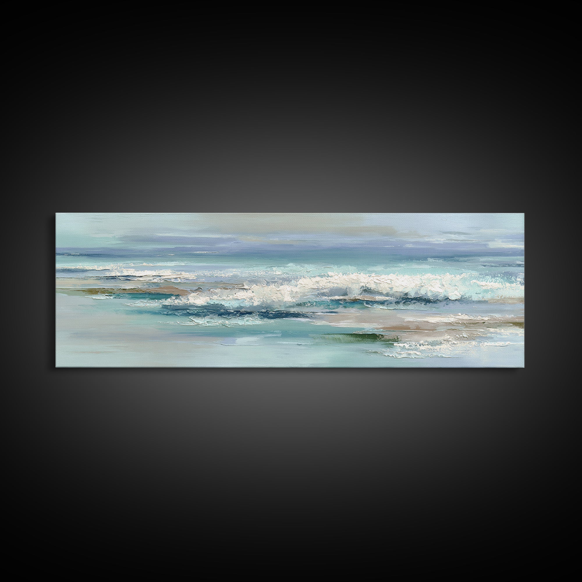 Calming Abstract Ocean Waves Canvas Print, Dental Office Art, Dental, Office Decor, Watercolor Art, Calm, Tooth Art, DOA-3x1-65