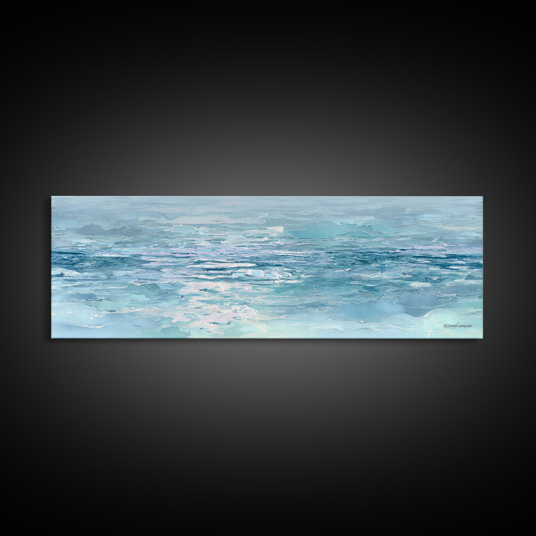 Abstract Water Ripple Pattern Framed Canvas Print, Dental Office Art, Unique Wall Art, Office Decor, Calm, Dental Assistant, DOA-3x1-77
