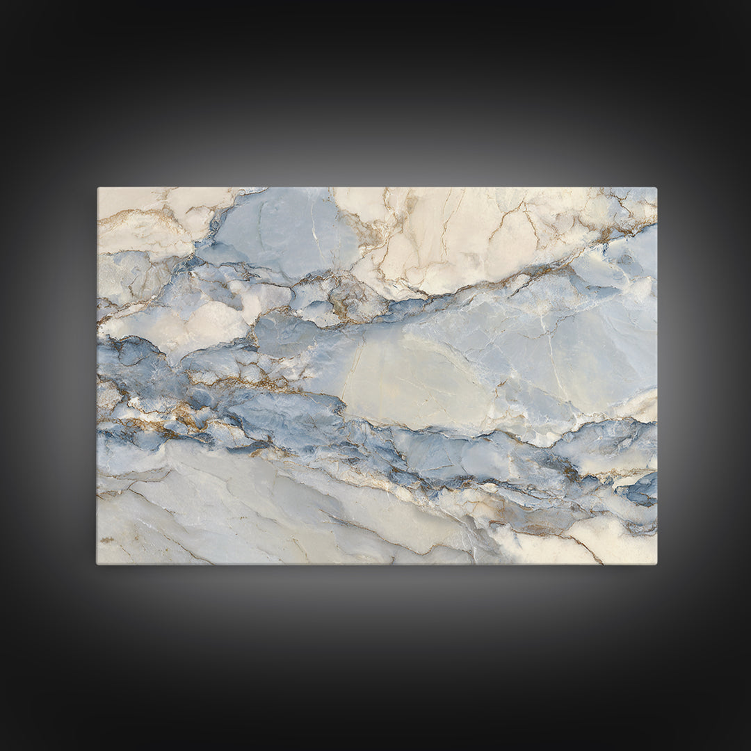 Clean Marble Texture Framed Canvas Print, Dental Office Art, Boho Decor, Office Decor, Fine Art, Calm, Digital Print, DOA-3x2-28