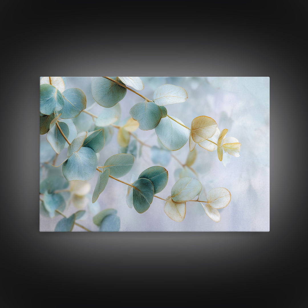 Soft Botanical Eucalyptus Print for Clean Atmosphere Canvas Print, Dental Office Art, Dental Gift, Office Decor, Calm, DOA-3x2-55