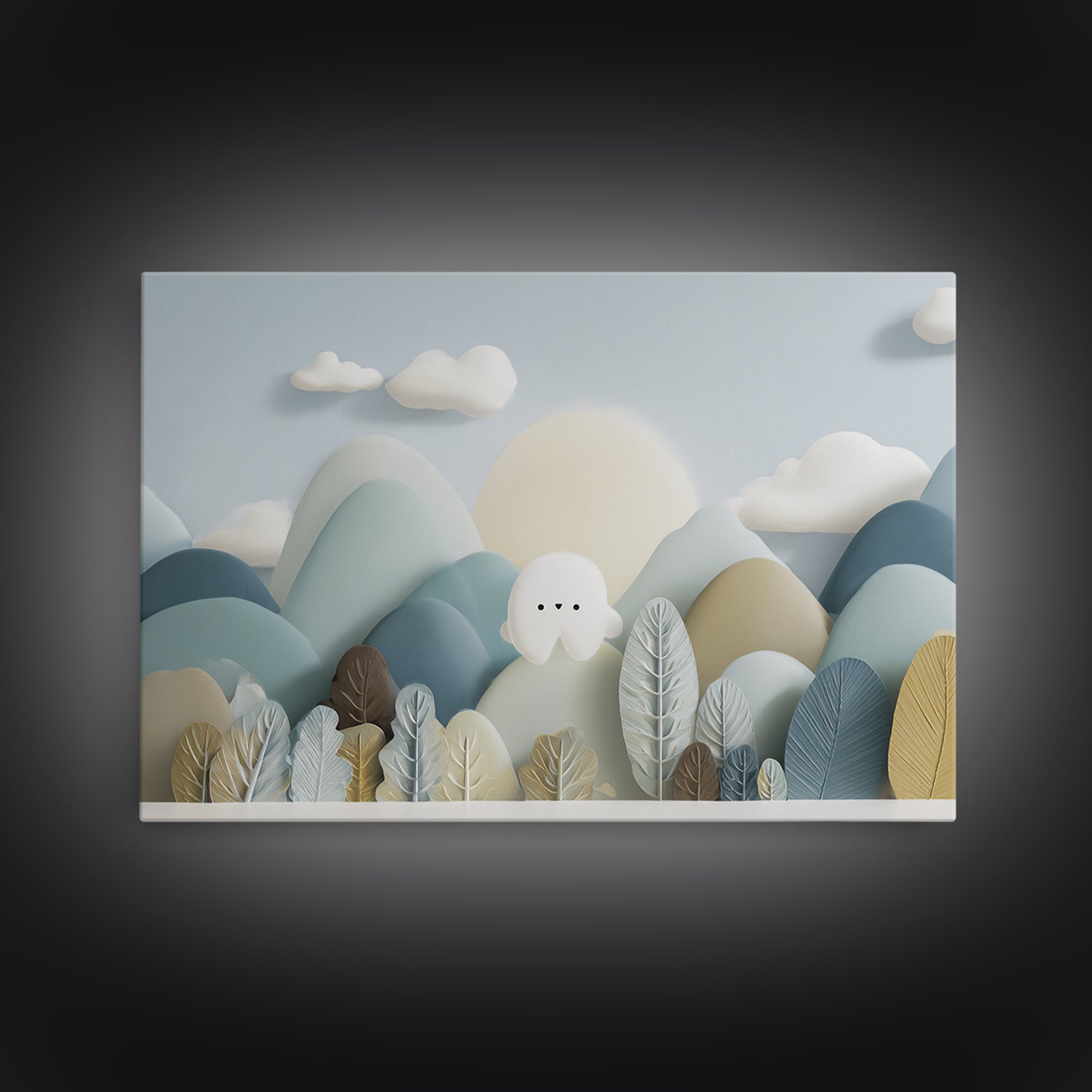 Playful Tooth Shaped Character Canvas Print, Dental Office Art, Office Wall Art, Office Decor, Abstract Art, Calm, DOA-3x2-58