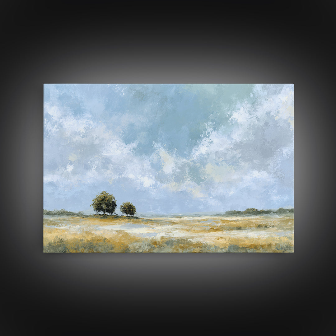 Peaceful Clouds over Open Meadow Canvas Print, Dental Office Art, Office Wall Art, Office Decor, Fine Art, Calm, Medical Decor, DOA-3x2-61