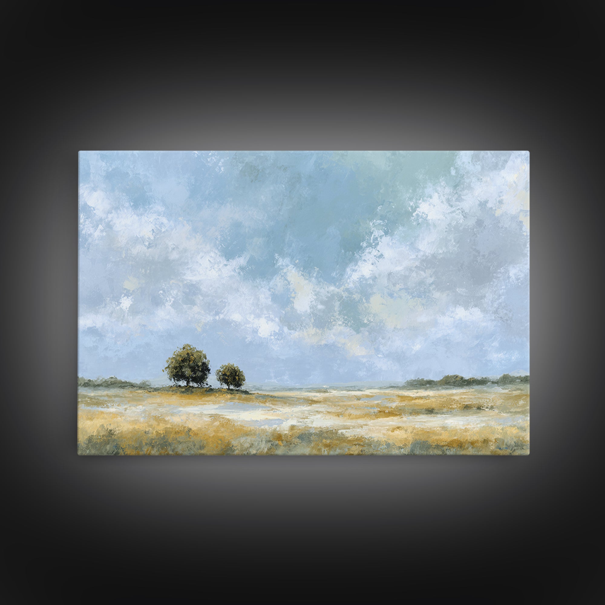 Peaceful Clouds over Open Meadow Canvas Print, Dental Office Art, Office Wall Art, Office Decor, Fine Art, Calm, Medical Decor, DOA-3x2-61