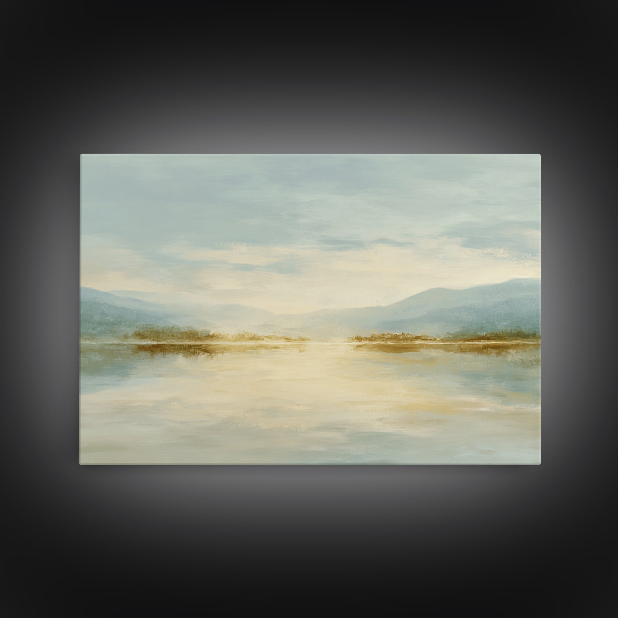 Sunlit Lake with Calming Reflections Canvas Print, Dental Office Art, Medical Office Decor, Office Decor, Fine Art, Calm, DOA-3x2-67