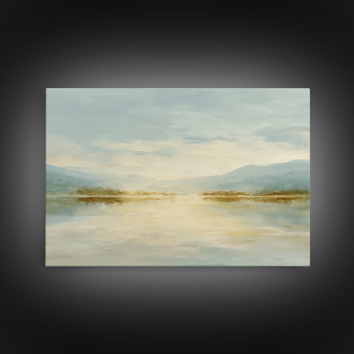 Sunlit Lake with Calming Reflections Canvas Print, Dental Office Art, Medical Office Decor, Office Decor, Fine Art, Calm, DOA-3x2-67