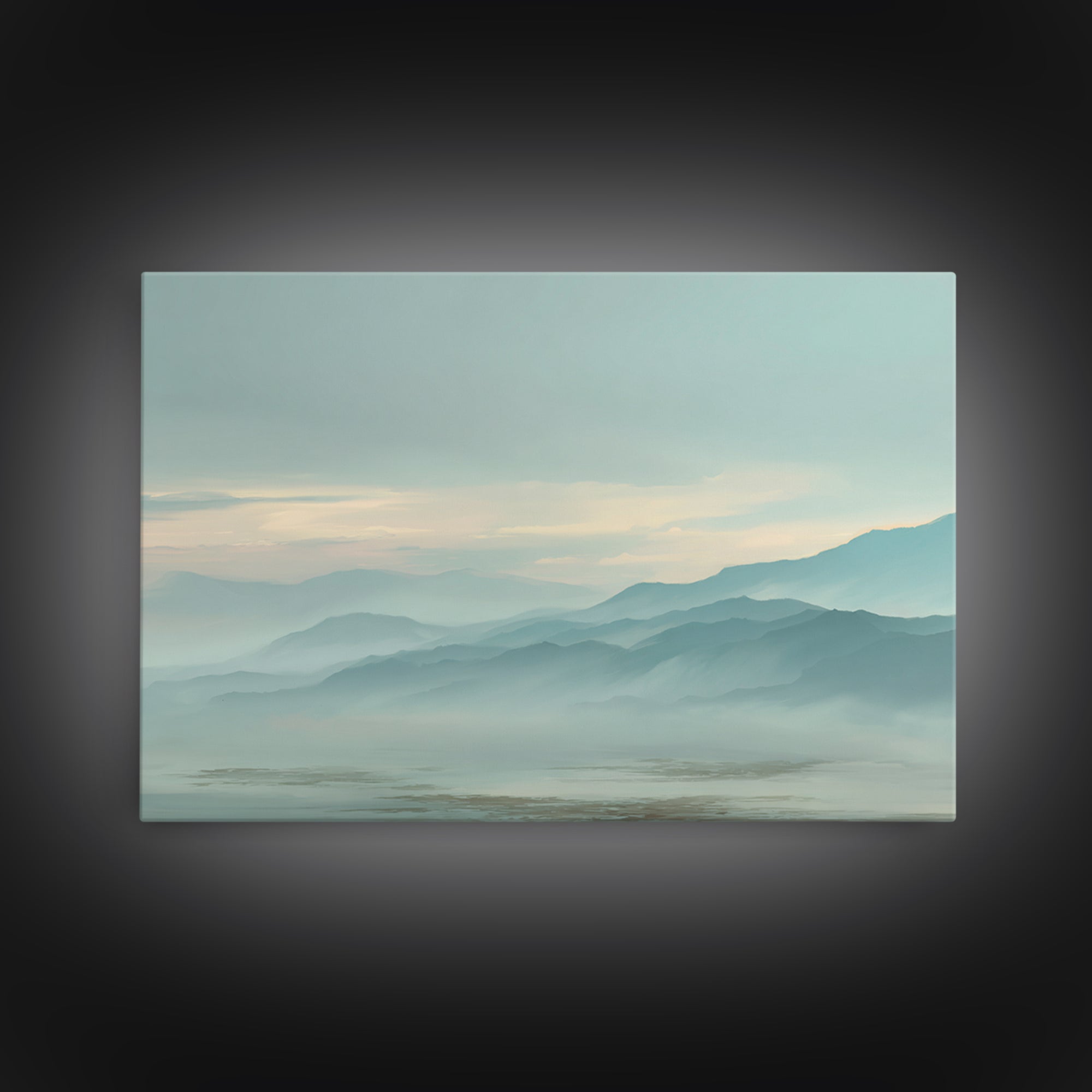 Soft Gradient Sunrise Canvas Print, Dental Office Art, Dental Art, Office Decor, Fine Art, Calm, Dental Gift, Dentist Art, DOA-3x2-72