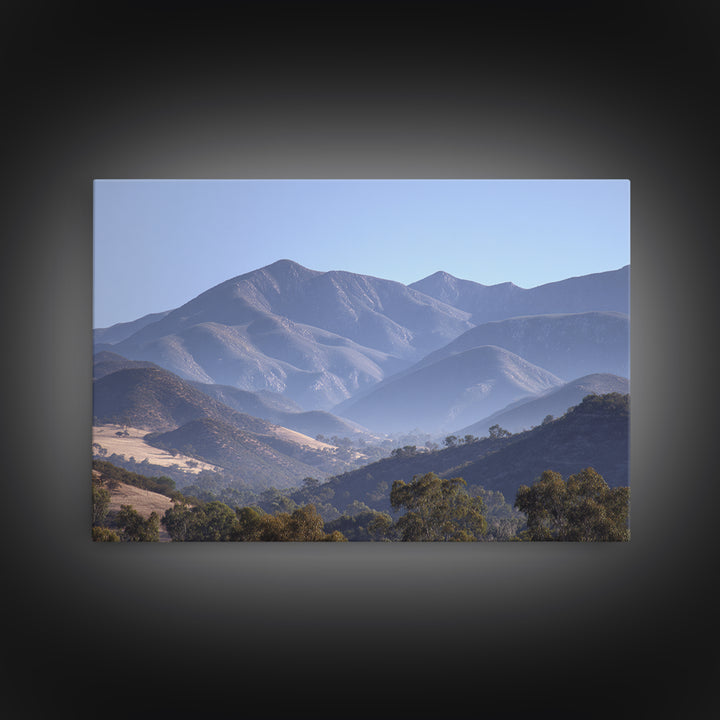Gentle Mountain Landscape Framed Canvas Print, Dental Office Art, Dental Hygiene, Office Decor, Watercolor Art, Calm, DOA-3x2-80