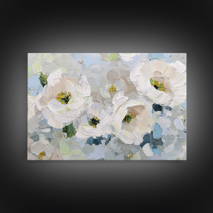 Sterile Modern Floral Painting Framed Canvas Print, Dental Office Art, Motivational Poster, Office Decor, Fine Art, Calm, DOA-3x2-87