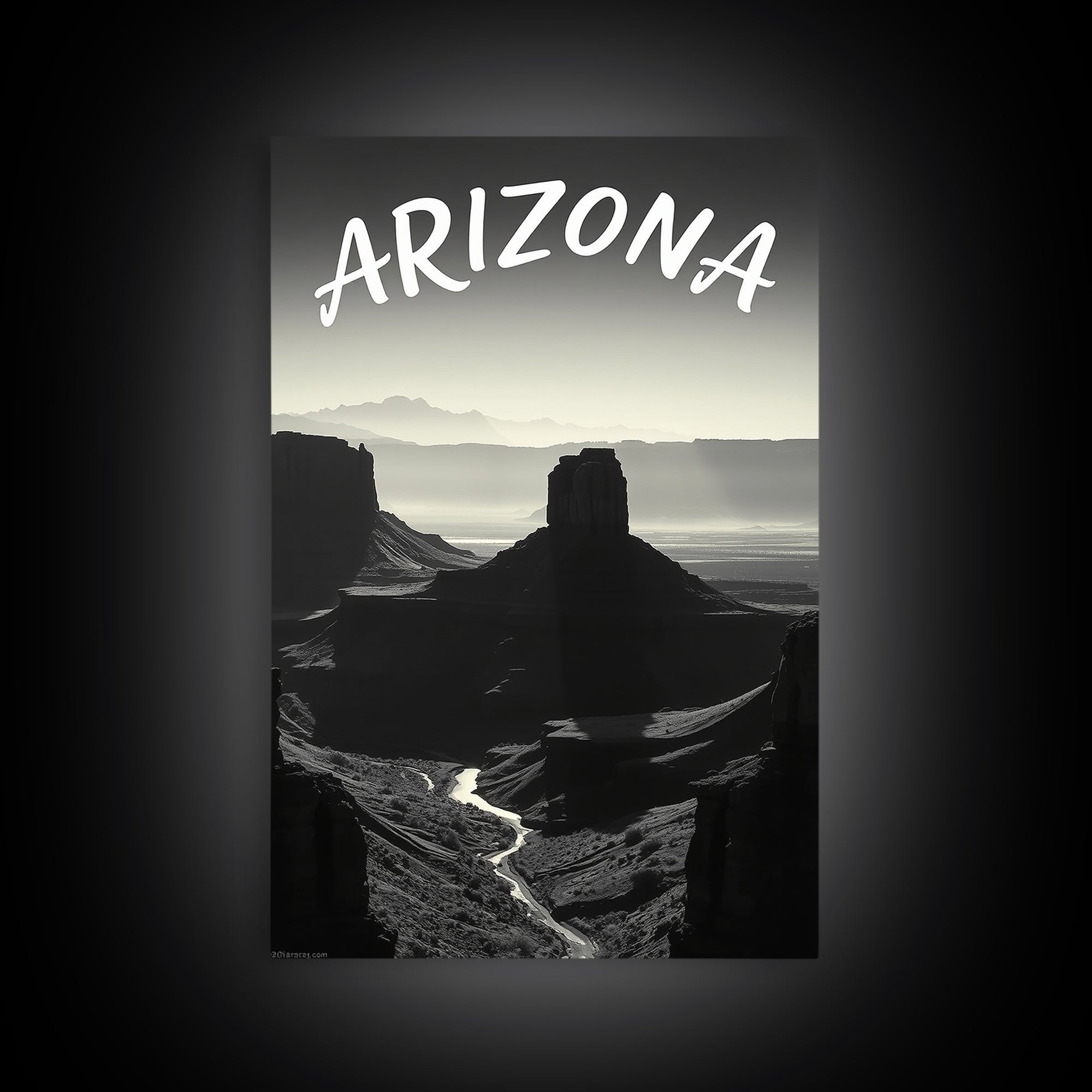 Arizona Travel Poster, Canvas Print, Night Street Poster Art, Arizona Wall Art, Travel Poster Set, Gift For Travelers, Vintage City Poster