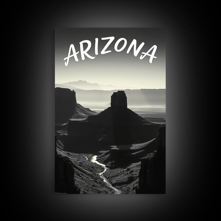 Arizona Travel Poster, Canvas Print, Night Street Poster Art, Arizona Wall Art, Travel Poster Set, Gift For Travelers, Vintage City Poster