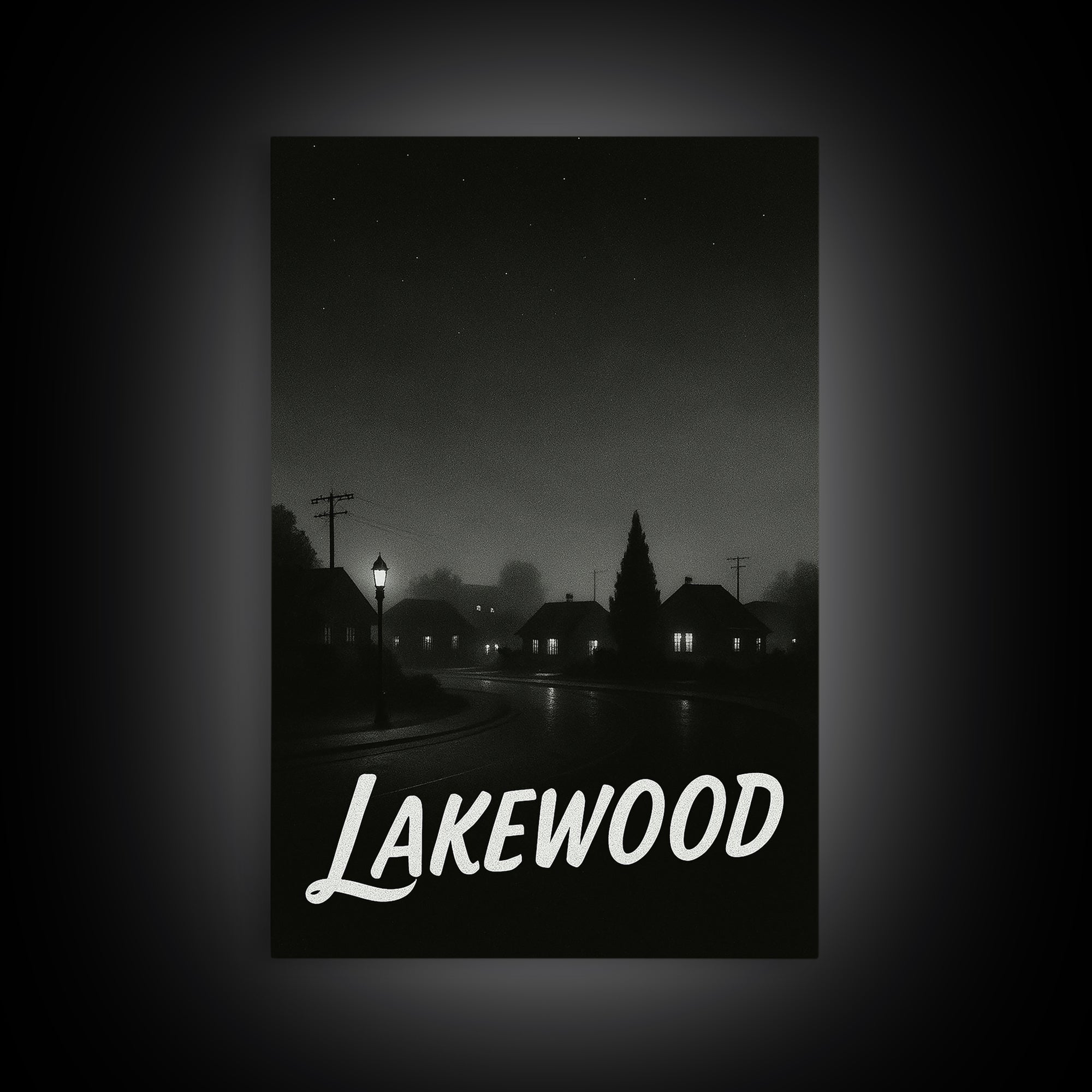 Lakewood Colorado Travel Poster, Canvas Print, Black And White Travel Art, Lakewood Art Print, Gift For Travelers, Travel Wall Art