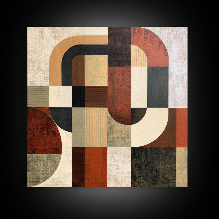 Abstract Composition in Appetite Friendly Warm Tones Canvas Print, Dining Room Art, Dining Room Wall Art, Dining Room Decor, DRA-1x1-100