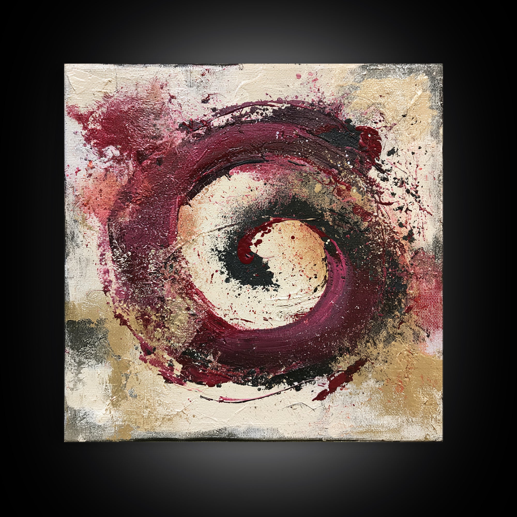 Abstract Red Wine Swirl Canvas Print, Dining Room Art, Printable Art, Dining Room Decor, Abstract Art, Dining, Coastal Wall Art, DRA-1x1-18