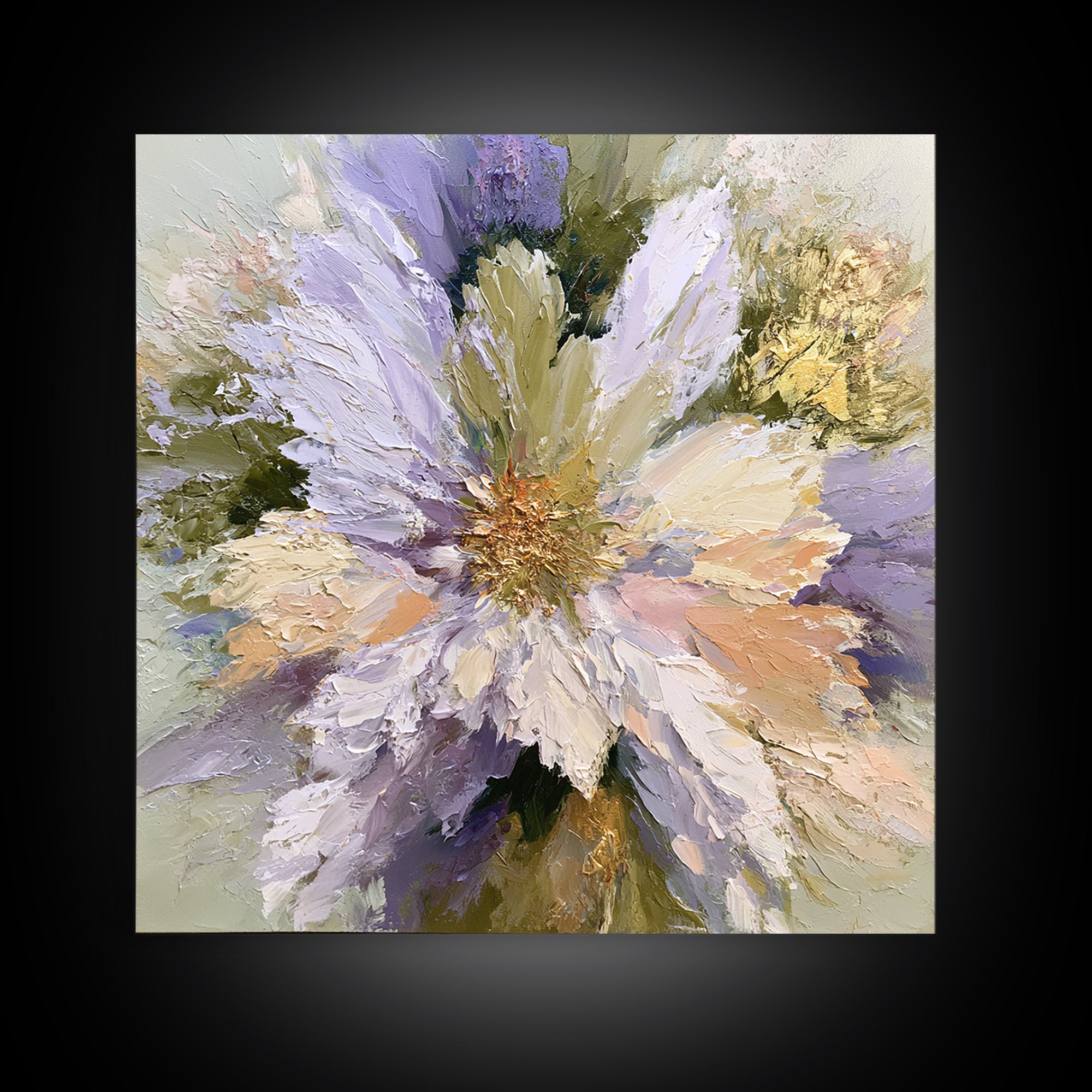 Large Floral Centerpiece Framed Canvas Print, Dining Room Art, Kitchen Art, Dining Room Decor, Oil Painting, Dining, DRA-1x1-2