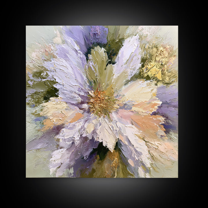 Large Floral Centerpiece Framed Canvas Print, Dining Room Art, Kitchen Art, Dining Room Decor, Oil Painting, Dining, DRA-1x1-2