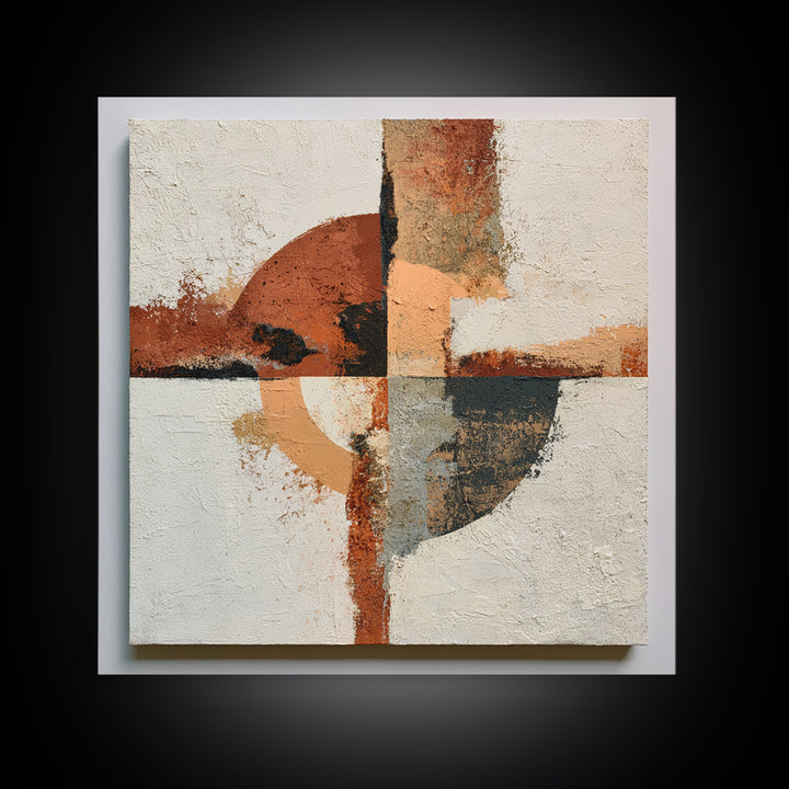 Abstract Composition in Appetite Friendly Warm Tones Canvas Print, Dining Room Art, Abstract Art, Dining Room Decor, Dining, DRA-1x1-28