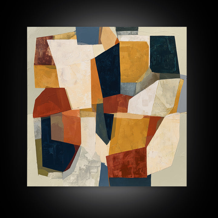 Abstract Composition in Appetite Friendly Warm Tones Canvas Print, Dining Room Art, Dining Room Decor, Abstract Art, Dining, DRA-1x1-4