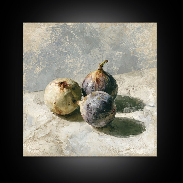 Figs on Marble Framed Canvas Print, Dining Room Art, Printable Art, Dining Room Decor, Fine Art, Dining, Coastal Wall Art, DRA-1x1-47