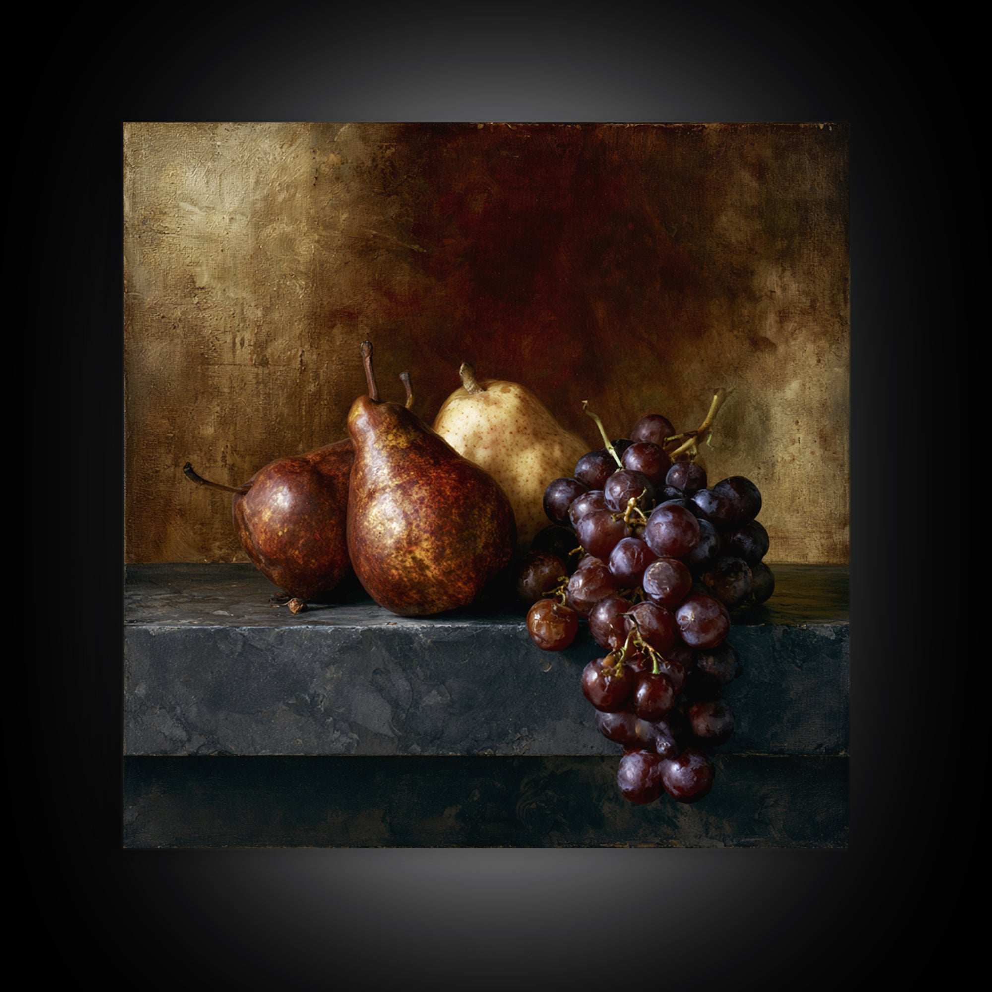 Classical Fruit Still Life Canvas Print, Dining Room Art, Kitchen Prints, Dining Room Decor, Fine Art, Dining, Art Print, DRA-1x1-49